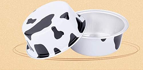 KEISEN 2" 1oz 100/PK 25ml Mini Disposable Aluminum Foil Cups for Muffin Cupcake Baking Bake Utility Ramekin Cup (cow lines)