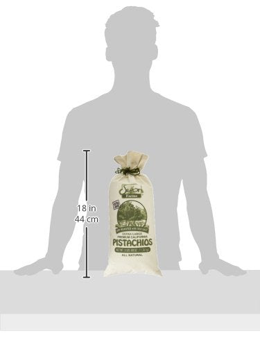Setton Farms Pistachios, Dry Roasted and Salted Pistachios, Extra Large Premium California Pistachios, In Shell Pistachios, 3lb Burlap Gift Bag, 48 oz, Certified Non-GMO, Gluten Free, Vegan and Kosher