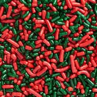 NY Spice Shop Christmas Red & Green Sprinkles - 1 Pound Snowflake Red & Green Sprinkle - Edible Christmas Themed Holiday Winter Sprinkle - Candy Cane Sprinkles for Holiday Baking & Cupcake Toppings