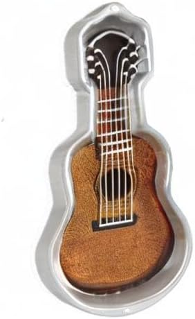 Ulalaza Aluminum Cake Mold 3D Guitar Shape Baking Pan DIY Birthday Cake Mould Kitchen Supplies