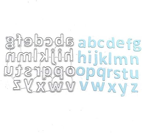 Lowercase 26 Alphabet Cutting Dies, Capital 26 Letters Die Cuts Metal Embossing Stencils Template Mould for Card Scrapbooking and DIY Craft Album Paper Card Decor