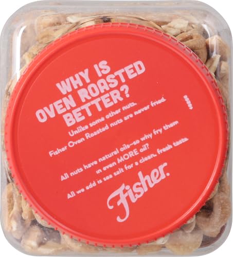 Fisher Oven Roasted Never Fried Whole Cashews, 24 Ounces (Pack of 2), Snacks for Adults, Made With Sea Salt, No Added Oils, Artificial Ingredients or Preservatives, Gluten Free, Vegan Protein, Bulk
