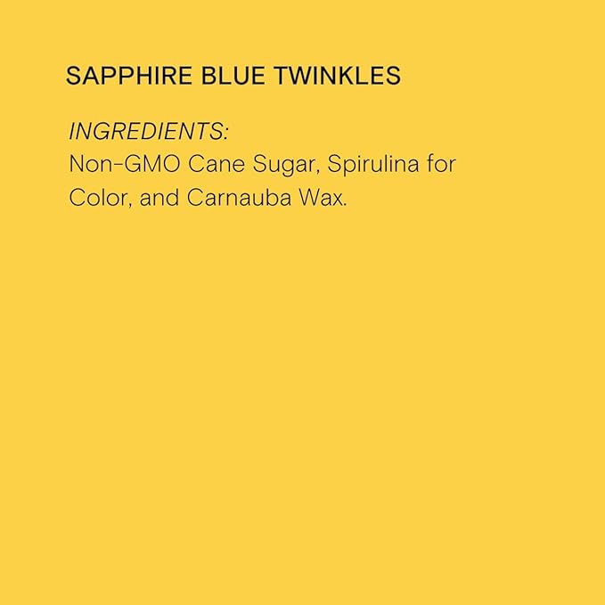 Supernatural Twinkles Sprinkles, Sapphire Blue Sanding Sugar, Dye-Free, Vegan, 3oz, Made in USA