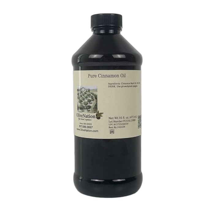 OliveNation Pure Cinnamon Oil - Food Grade Cinnamon Bark Oil for Baking, Candy, Chocolates, Beverages, 16 fl oz
