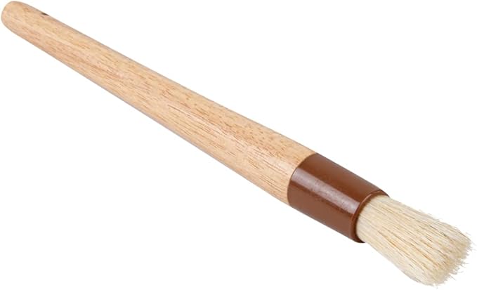Restaurantware-Pastry Tek 1 Boar Bristles Pastry Brush, 11.8 Inches Buttering Tool – Hardwood Handle, Built-In Hanging Hole, Wood Basting Applicator, Sturdy Ferrule, For Glazing And Basting