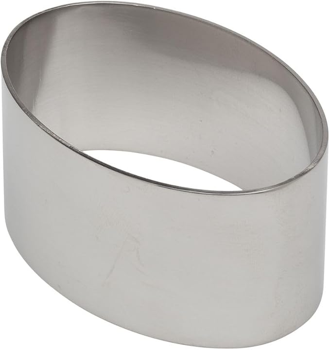 Ateco Oval Stainless Steel Form, 3.13 by 1.38-Inches High