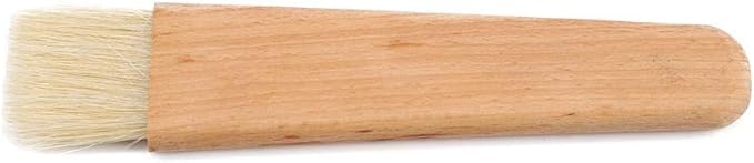 Wooden Baking Cooking Basting Brush Heat Resistant Pastry BBQ Marinade Brushes Cakes Meat Desserts Oil Sauce Butter Kitchen Tool(Flat Handle)