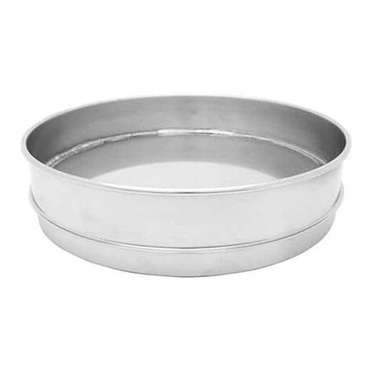 Gilson Performer V3SHXPE Stainless Steel Sieve, Pan with Rim, 3" Diameter, Half Height