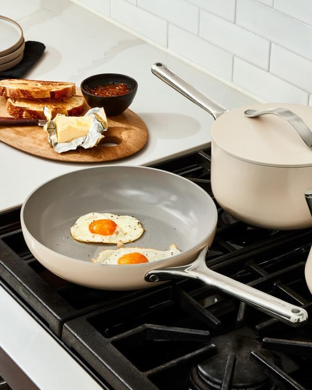 Caraway Nonstick Ceramic Mini Fry Pan (1.05 qt, 8") - Non Toxic, PTFE & PFOA Free - Oven Safe & Compatible with All Stovetops (Gas, Electric & Induction) - Marigold