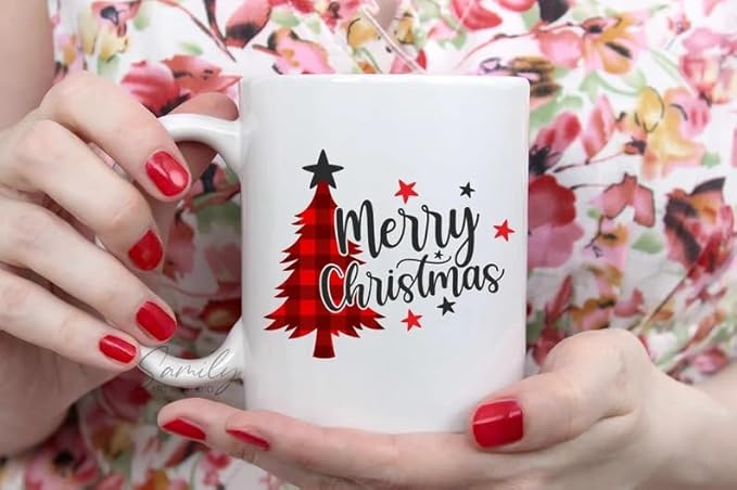 Self-Adhesive Christmas Silk Screen Stencils, Reusable Mesh Transfers Adhesive Chalk Paste Stencils Painting on Wood, Fabric, T-Shirt, Chalkboard, Furniture, Wall Wood Craft DIY Christmas Decor