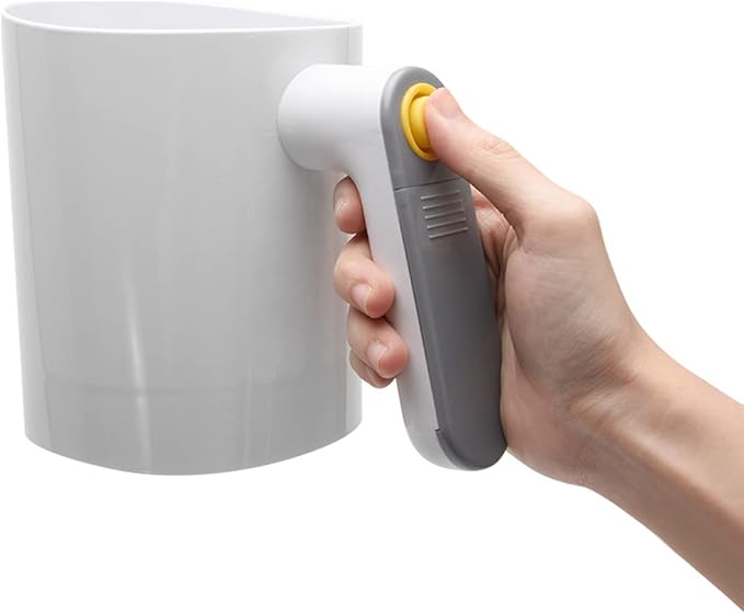 Electric Flour Sifter, Battery Operated Mesh Shaker, Handheld Flour Sieve, Cup Shape Powder Shaker Strainer, Kitchen Baking Tools for Cooking, Pastry, Baking (COLOR:White)