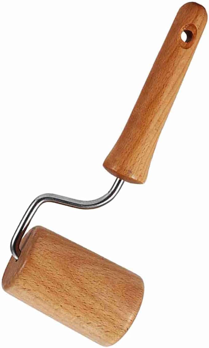 Small Rolling Pin, Pizza Dough Roller, Non Stick Wood Pastry Roller, Kitchen Wooden Rolling Pins for Baking Cooking Cookie Bread Tortilla Dumpling Fondant Clay (Style 4)