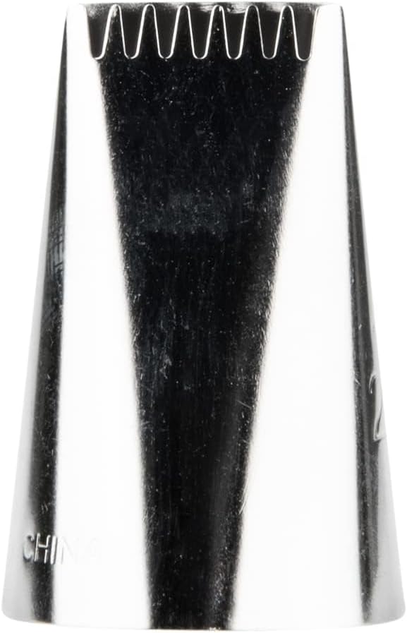 Restaurantware Pastry Tek Piping Tip 1 Reusable Drop Flower Icing Tip - #2C Dent-Resistant Stainless Steel Pastry Tip Dishwasher-Safe Decorate Cupcakes Cakes or Cookies
