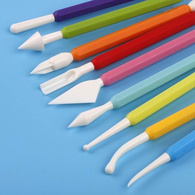 13PCS Fondant Tool, Cake Decorating Hand Tool, Double Head Metal Ball, Gum Paste Modeling Tools