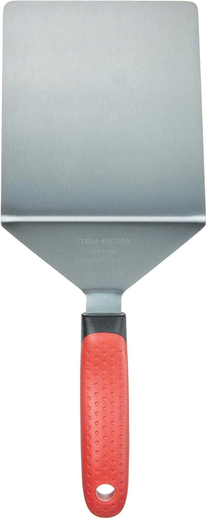 Chef Master 90286 High Heat Extra Heavy Turner Spatula, 5.9" x 4.96" Blade | Heat Resistant Handle | Slip Resistant Grip | Dishwasher Safe
