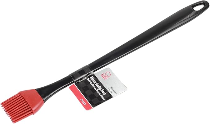 Chef Craft Select Silicone Basting Brush, 13.5 inches in length, Red/Black (Pack of 2)