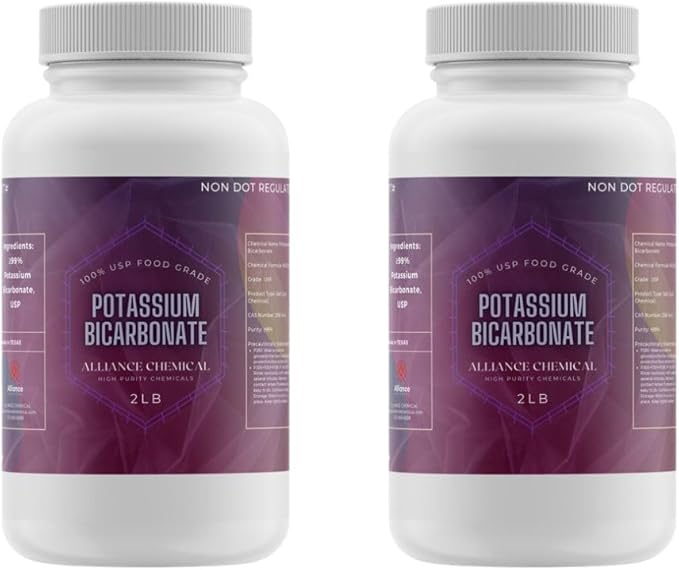otassium Bicarbonate - FCC USP Grade for Baking, Winemaking & Health, 2 Pack, 4 LB Total