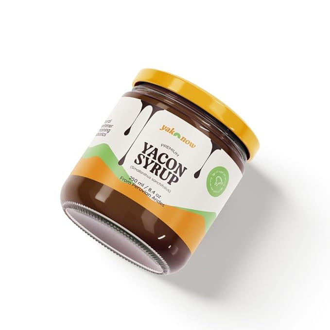 Yacon Syrup, Natural Sweetener with Prebiotics, Low glycemic, Keto friendly, 8.4 oz