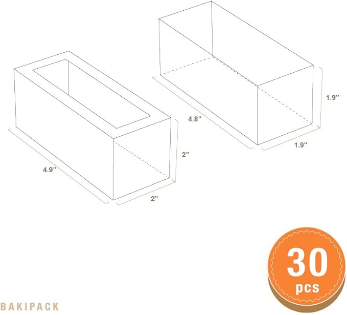 30 Macaron Boxes for 4 or 5 Rose Gold Macarons Gift Boxes, Candy Box, Macarons Box with Clear Window (Interior Measurement 4.8" x 1.9" x 1.9" without Macaron inside)