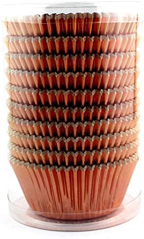 Eoonfirst Rose Gold Foil Cupcake Case Liners Valentine's Day Baking Muffin Paper Cups 200 Pcs