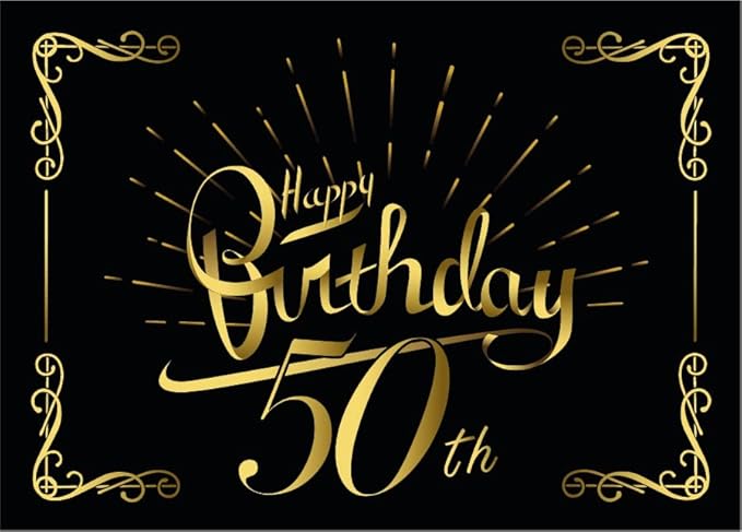 2-Pack Birthday Bottle Labels, Self-Adhesive “HappyBirthday” Stickers for Champagne & Wine Bottles, Fun Gift Idea for Men & Women, 5.8 x 4.1 in (50th Birthday)