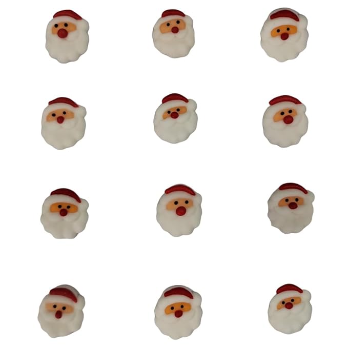 Edible Candy Santa Claus Christmas Dessert Sprinkles Party Cookie DIY Cake Cupcake Topper Icing Frosting Decoration Christmas Supplies