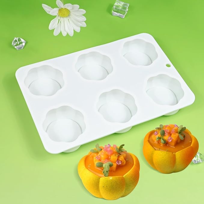 mostsom Silicone Mousse Cake Molds Cylinder Flower Border Pudding Cake Bakeware Baking Tools 3D Bread Pastry Mould DIY Birthday Wedding (H_ Flower)