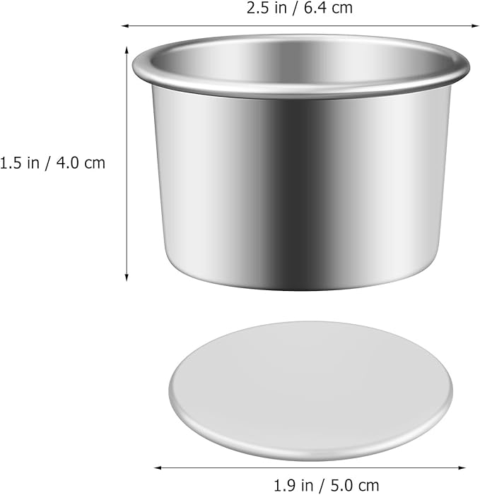 Zerodeko 4 Pcs Round Cake Pans with Removable Bottom, 2 Inch Aluminum Alloy Baking Molds, Nonstick Small Cake Tins for Cheesecake, Mousse, Chiffon, And Ice Cream