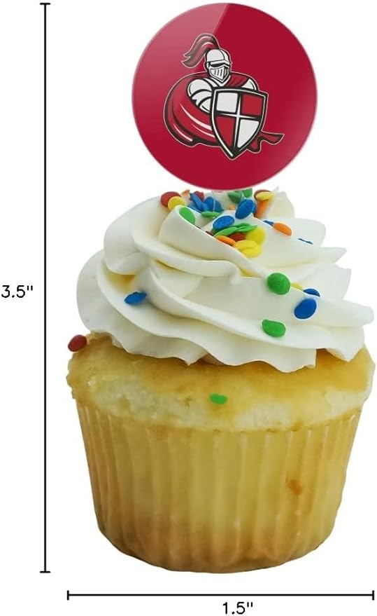 William Carey University Primary Logo Cupcake Picks Toppers Decoration Set of 6