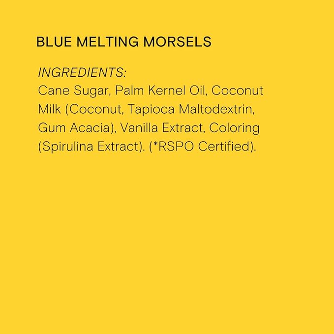 Supernatural Dye-Free Melting Morsels - Vegan, Organic, Kosher, Plant-Based, No Artificial Colors, Blue, 6oz - Perfect for Baking & Decorating
