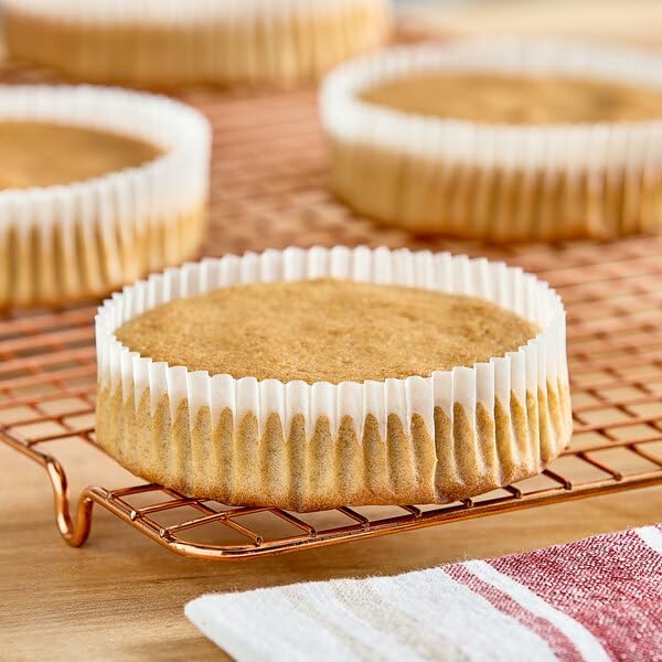 White Fluted Jumbo Baking Cups, Paper Liners, 3.5 x 1.5 Inch, 8 oz Capacity, Oven Safe to 450F, for Cupcakes and Muffins, 500 per Pack,