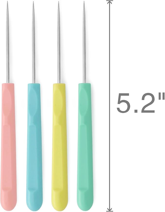4Pcs Sugar Stir Needle Scriber Needle Cookie Decorating Supplies Tool 5.2 Inches