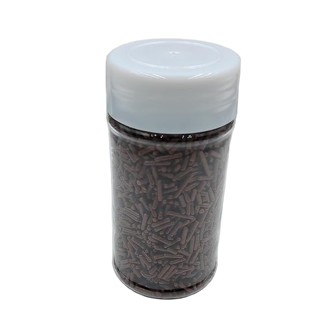 Homankit Brown Jimmies Sprinkles Edible Sprinkle Candy Soft Jimmies Toppings for Ice Cream, Cupcake, Cake, Cookie, Dessert Decorating 2.75 Ounces (Not Chocolate)