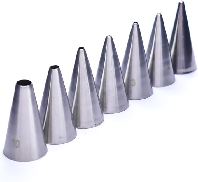 FantasyDay Cake Decorating Set, 7 Pieces Stainless Steel Icing Piping Nozzles Tips Kit - Christmas Holiday Birthday Anniversary Wedding Cupcakes Cakes Cookies Dessert Candy Pastry DIY Making Tools #6