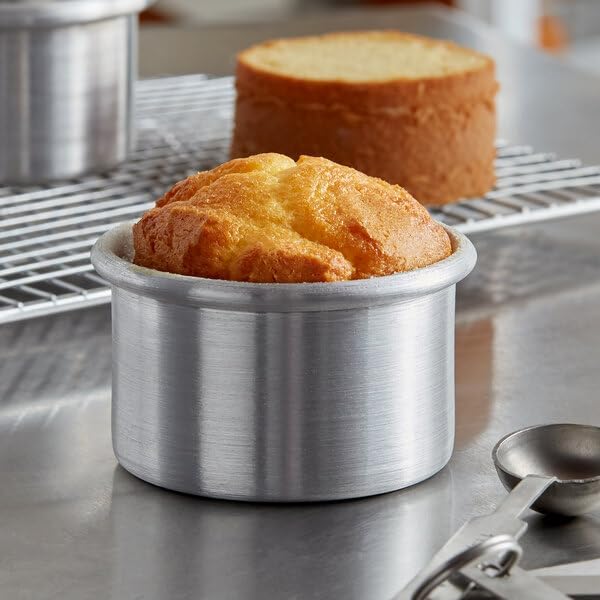Professional Mini Cheesecake Pan with Removable Bottom, 3.25 x 2 Inch, Heavy Gauge Aluminum, Round Shape