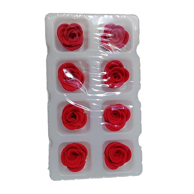 Edible Candy Red Rose Dessert Sugar Sprinkles Party Cookie DIY Cake Cupcake Topper Icing Frosting Decoration Valentine Supplies