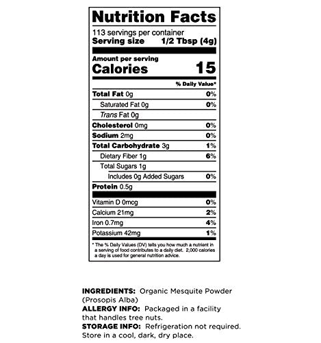 Terrasoul Superfoods Organic Mesquite Powder, 16 Oz, Baking Ingredient, Nutrient-Packed Smoothie Booster, BBQ Marinade Enhancer, Coffee Flavor Enhancer
