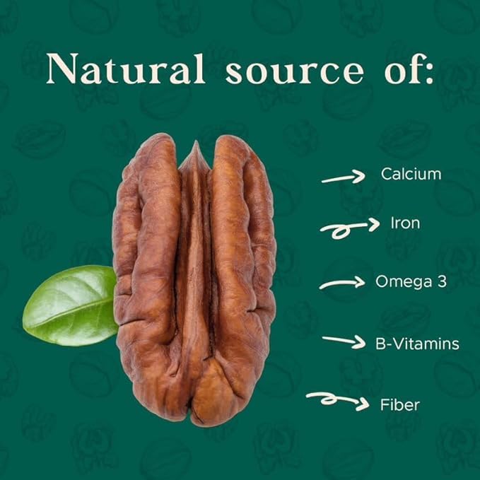 Premium Raw Pecan Halves 32oz (2 lb) | American-Grown, Non-GMO | Batch Tested Gluten & Peanut Free | No PPO or Preservatives | Rich Flavor for Snacking & Cooking