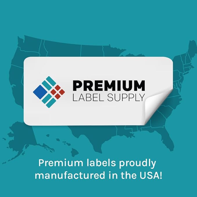 Premium Label Supply Waterproof Matte White Sticker Round Labels – 2" Circle – Inkjet Printers Only – (20 per Sheet), 25 Sheets - 500 Total Adhesive Labels