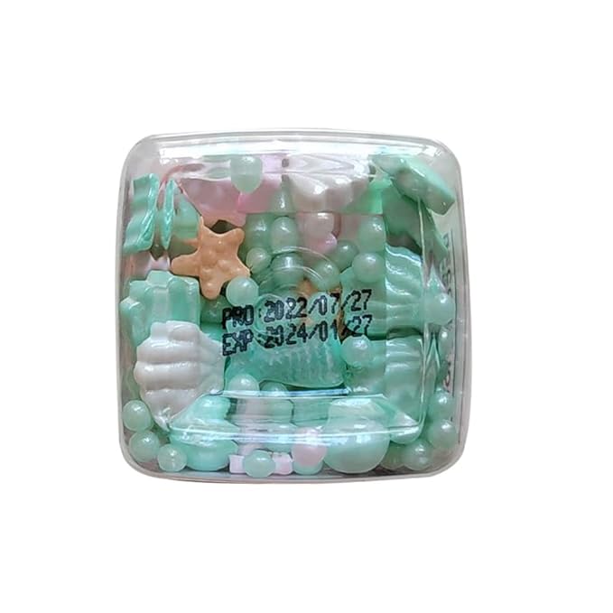 Homankit Mermaid Sprinkle Sweets Sprinkles for Baking Dessert Cupcake Cake Topper Starfish Shell Pearl Mermaid Candy Mix 3.53 Ounces Green