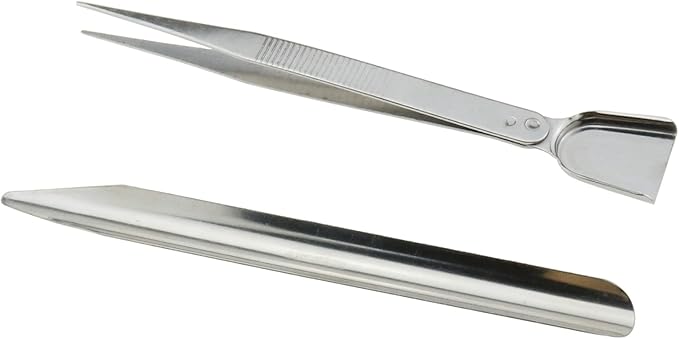 DIY Jewelry Making Tools E-outstanding 2PCS Beading Tweezers Tool with Scoop and 2PCS Long Tube Scoop Pick Up Tools for Seed Beads Diamond Jewelry Making