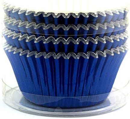 Eoonfirst Foil Cupcake Liners Standard Baking Cups 100 Pcs (Navy Blue)