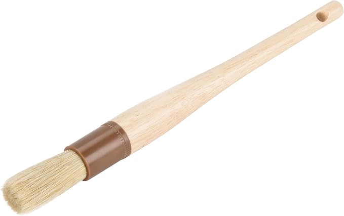 Betolla 1-Inch Round Basting Brush – Boar Bristle Pastry & BBQ Marinade Brush with Lacquered Hardwood Handle for Cooking & Baking