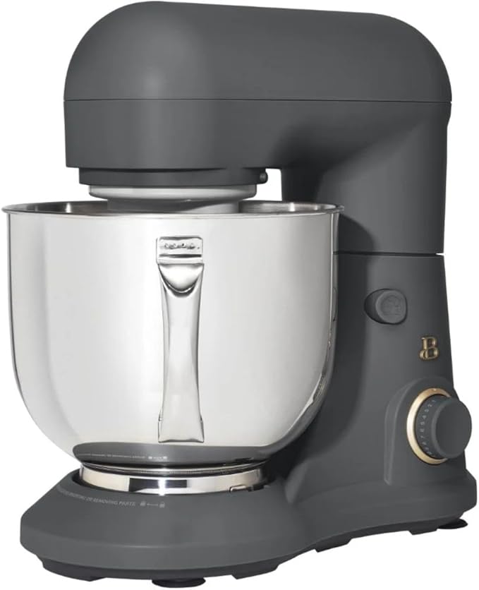 Beautiful 5.3QT Stand Mixer, 300W, 12 Speeds, Tilt-Head, Dishwasher-Safe, Splash Shield, Stainless Steel Bowl, Premium Matte Finish, for Baking & Cooking (Oyster Gray)