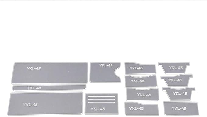 13X Clear Acrylic Wallet Pattern Stencil Template Drawings Set Leather Hand Craft DIY Tool