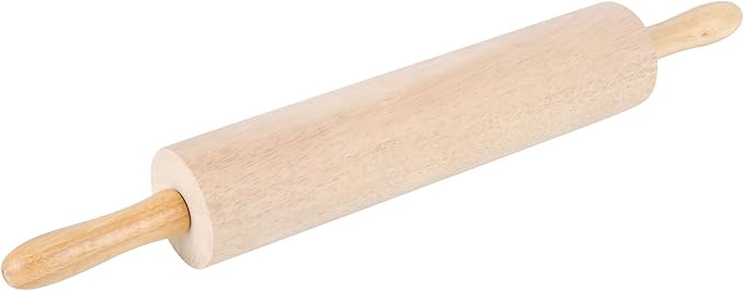 Betolla 13-Inch Wooden Rolling Pin – Hardwood Dough Roller with Smooth Rollers for Baking Bread, Pastry, Cookies, Pizza, Pie & Fondant