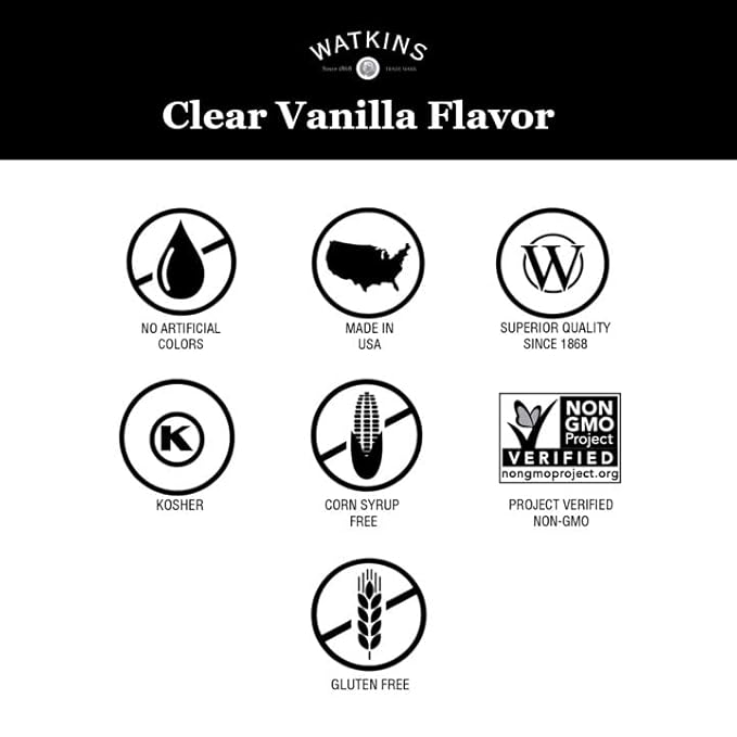 Watkins Clear Vanilla Flavor, 1 Gallon Bottle, 1 Count
