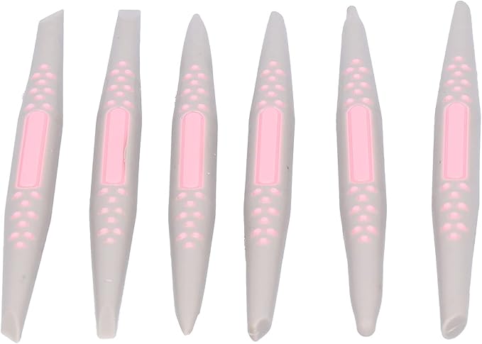 AUNMAS 6Pcs Fondant Cake Decorating Tools, Plastic Fondant Carving Sculpting Pen Set, Sugar Modeling Shaper Decor Tool for DIY Handcrafts Details Carving