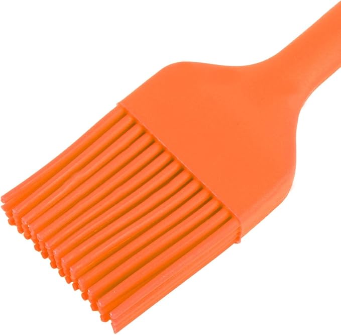 uxcell Silicone Home Kitchenware Cooking Tool Baster Turkey Barbecue Pastry Brush Orange