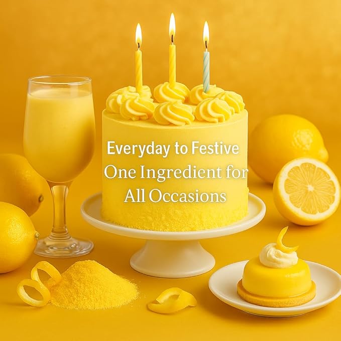 Confect Lemon Juice Powder | Pure & Natural Fruit Powder for Smoothies, Baking, Beverages, Juices, Tea & DIY Recipes | Vegan, Gluten-Free, No Added Sugar – 10 OZ